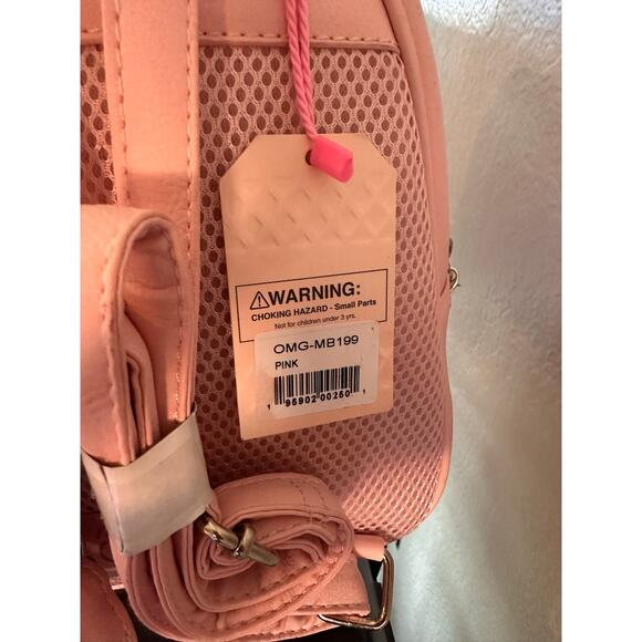 New Miss Gwen OMG Mini Backpack Custom Patches Pink Quilted Bag with Charms - Picture 6 of 11